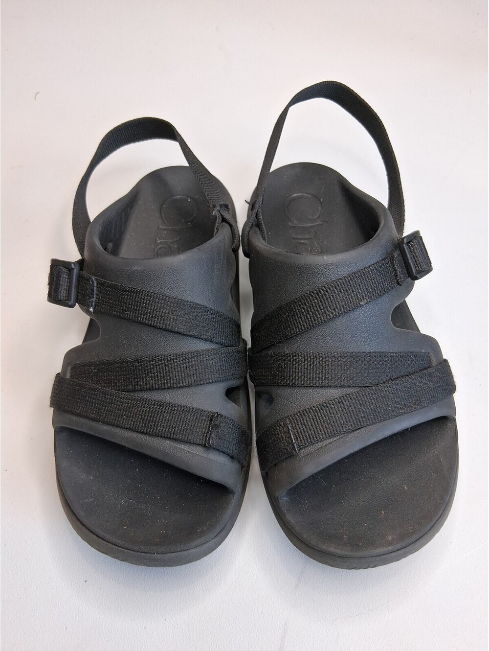 Chaco Chillos Kids Youth Size 6 Black Sport Sandals Lightweight Slip On Slide